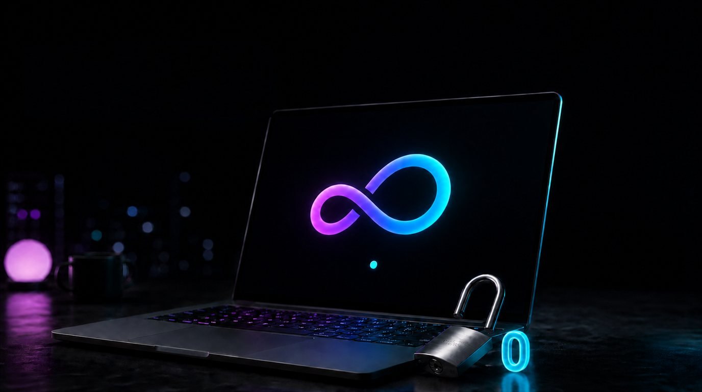 Ein aufgeklappter Laptop mit Mikrofon — Diktieren mit Commander Flow, für immer gratis